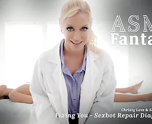 ASMR Desire - Hyper Real Sexbot Christy Enjoy Blasts All Over Lesbo Technician Serene Siren